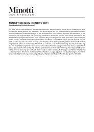 MINOTTI DESIGN IDENTITY 2011