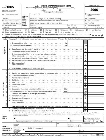 2006 Tax Return - Geltmore