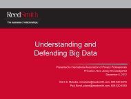 Understanding and Defending Big Data - Global Regulatory ...