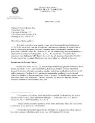 letter - Federal Trade Commission