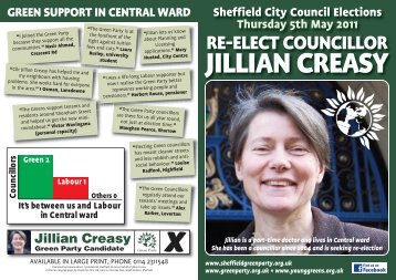 election leaflet. - Sheffield Green Party