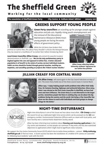 Jan 2011 City Centre and Kelham Island - Sheffield Green Party