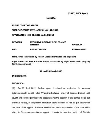 Exclusive Holiday of Elegance Ltd v ASE Metals NV.pdf