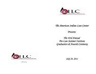 2011 PLSI Graduation Program - American Indian Law Center