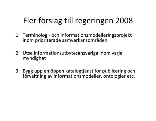 Svenskt Nationellt ramverk för interoperabilitet ... - Semicolon