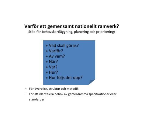 Svenskt Nationellt ramverk för interoperabilitet ... - Semicolon