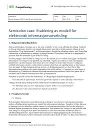 Prosjektforslag Difi Semicolon-case Forslag til modell for elektronisk ...