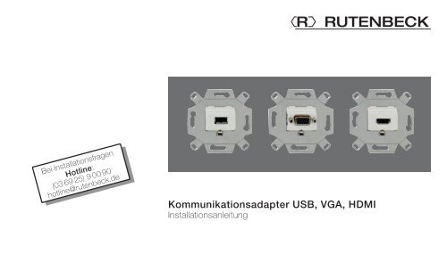 Kommunikationsadapter USB, VGA, HDMI - Rutenbeck