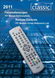 Fernbedienungen &gt;&gt;&gt; Ersatzteilreferenzliste Remote Controls ...