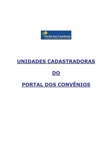 Unidades Cadastradoras - Governo do Estado do Rio de Janeiro