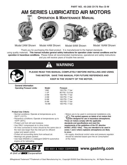 K279 8 vane Gast Repair Kit 4AM Service Kit
