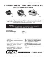 Stainless Steel Series Air Motors Operation & Maintenance Manual