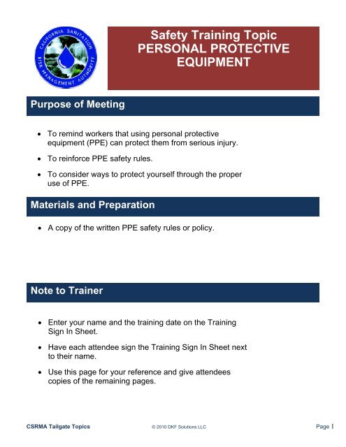 ppe safety tips