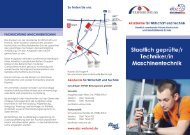 Flyer Staatlich geprÃ¼fte/r Techniker/in Maschinentechnik