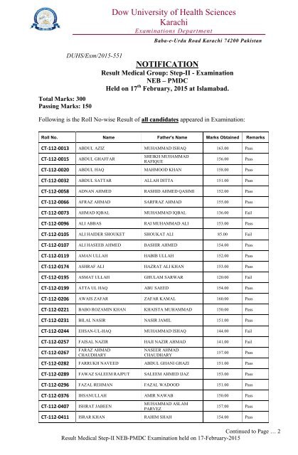 Result-PMDC-NEB-Step-II-with Names-20150328