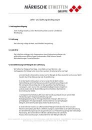 Liefer- und Zahlungsbedingungen - Märkische Etiketten GmbH