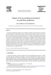 Impact of an accounting environment on cash flow prediction