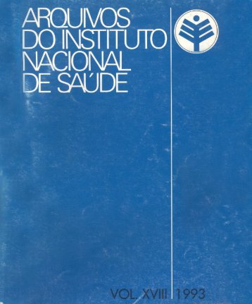 Vol. 18 1993 - RepositÃ³rio CientÃ­fico do Instituto Nacional de SaÃºde