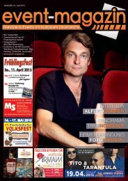 Event-Magazin mit Regional-Tipp | Ausgabe 16. | April 2015  