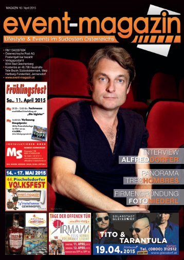 Event-Magazin mit Regional-Tipp | Ausgabe 16. | April 2015  
