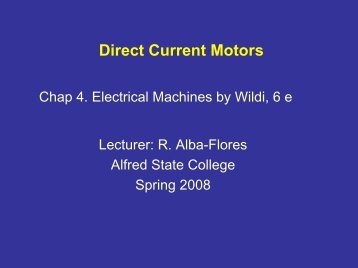 Direct-Current Generators (.pdf) - the Alfred State College intranet site!