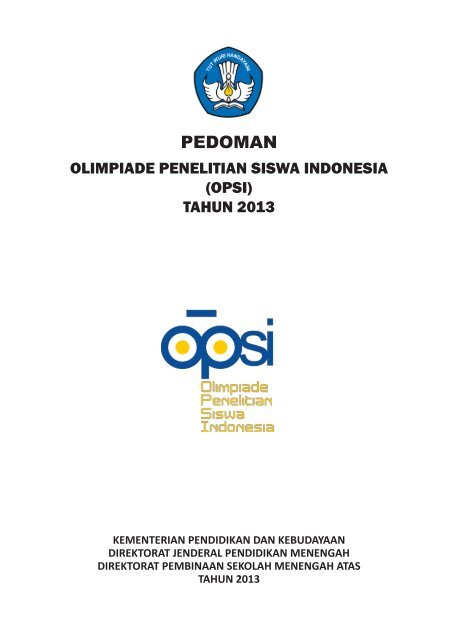 Pedoman OPSI - Direktorat Pembinaan SMA