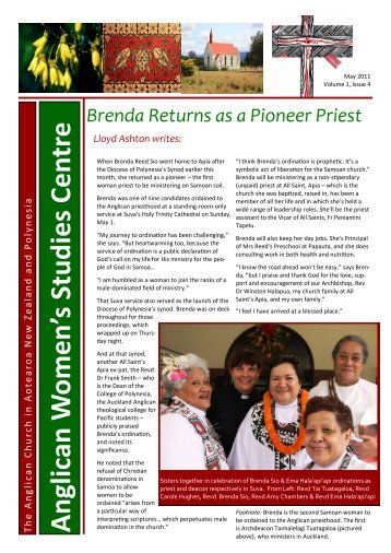 May 2011 Newsletter - Anglican Church in Aotearoa, New Zealand ...