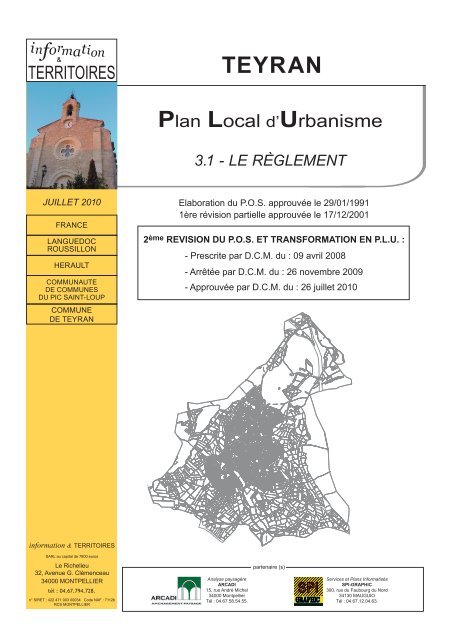 Plan Local d'Urbanisme - Ville de Teyran