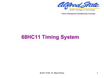 68HC11 Timing System