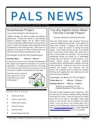 PALS News - Louisiana School for Math, Science, and the Arts