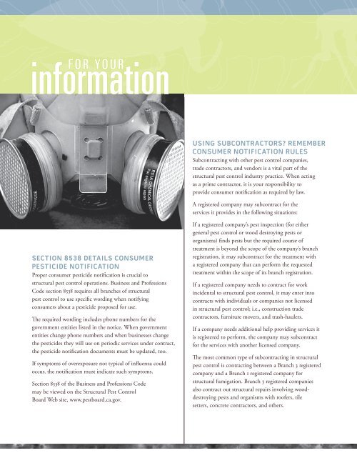 sPrIng 2008 - Structural Pest Control Board - State of California