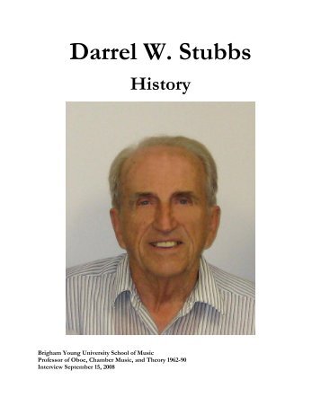 Darrel W. Stubbs History - College of Fine Arts and Communications