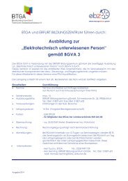 Elektrotechnisch unterwiesene Person nach BGVA 3 - ERFURT ...