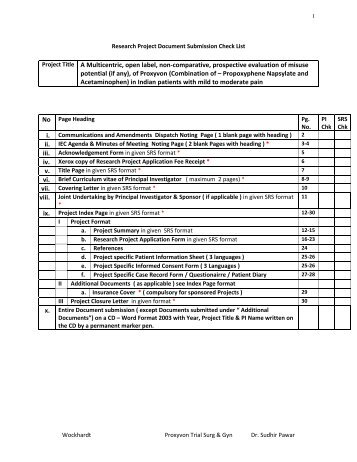 Project Title A Multicentric, open label, non-comparative, prospective ...