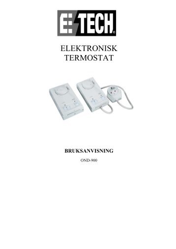 ELEKTRONISK TERMOSTAT - Ondico