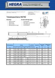 Teleskopschiene HG75Ãœ - Hegra Linear