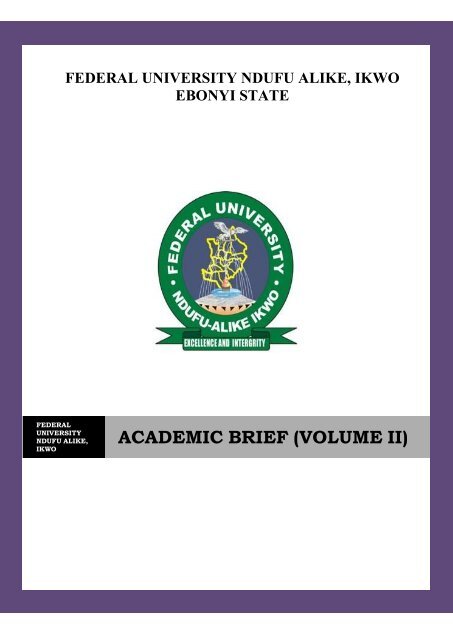 Academic Brief Volume Ii Funai