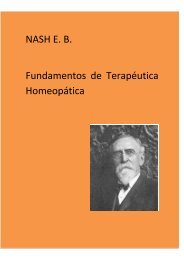 NASH E. B. Fundamentos de  Terapéutica Homeopática