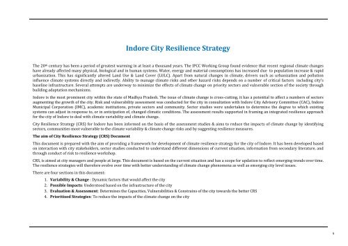 Indore City Resilience Strategy - ImagineIndore.org