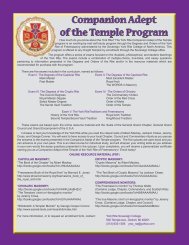 Companion Adept of the Temple Program - York Rite Sovereign ...