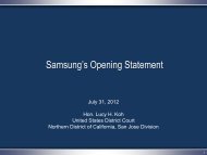 Samsung's Opening Statement - A Case study in patent litigation ...