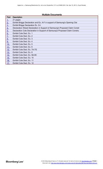Multiple Documents - A Case study in patent litigation: apple v ...