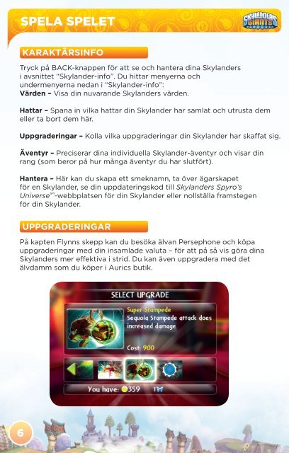 SKYLANDERS Xbox 360-SPELHANDBOK