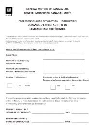 Preferential Hire Form For Cami with leaflet - CAW 199