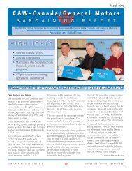 2009 GM Bargaining Report - March - CAW 199