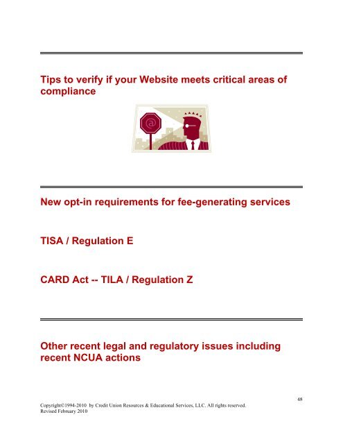 regulatory and compliance issues and considerations