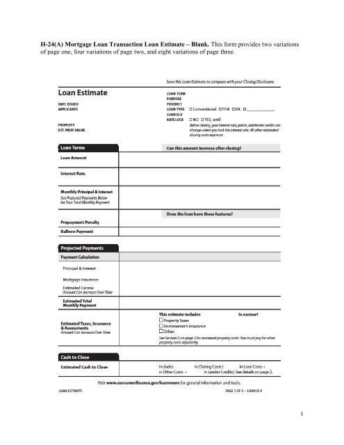 Mortgage estimator outlet