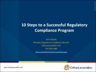 10 Steps to a Successful Regulatory Compliance Program