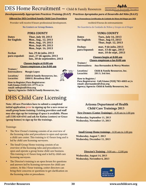 pIma COUNTY - Child & Family Resources