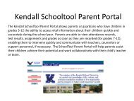 Kendall Schooltool Parent Portal - Kendall Central School